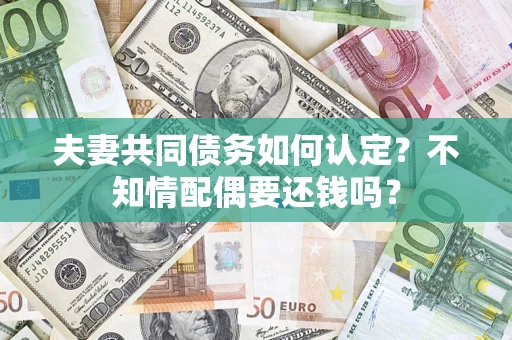 济南夫妻共同债务如何认定？不知情配偶要还钱吗？