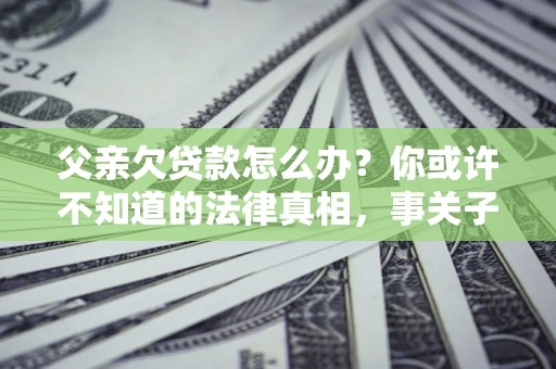 济南父亲欠贷款怎么办？你或许不知道的法律真相，事关子女未来